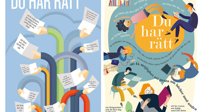 Barns rätt till läsning – affischer för nedladdning