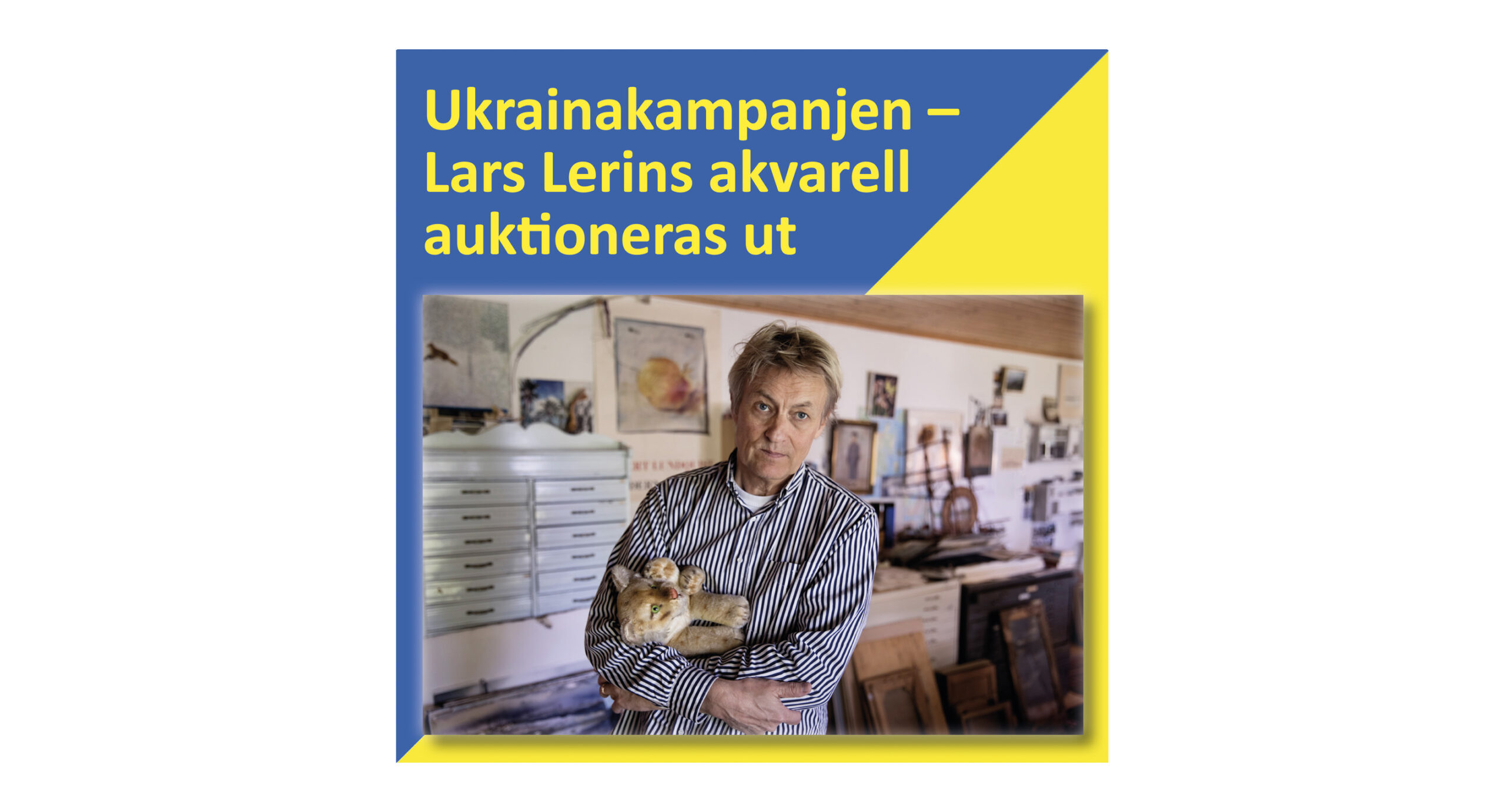 Lars Lerins akvarell auktioneras ut till förmån för Ukraina